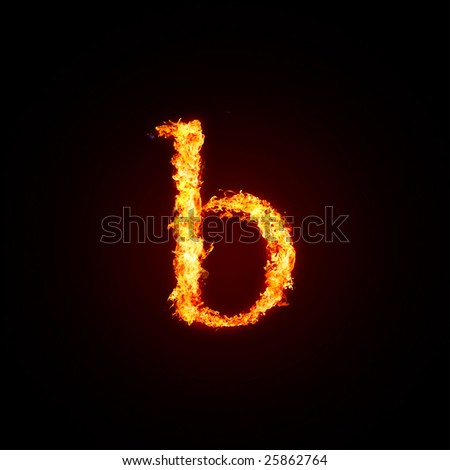 Fiery Font. Letter B, Small Stock Photo 25862764 : Shutterstock