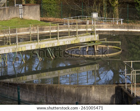 Sewage, or human waste disposal, plant near Matlock,Derbyshire,UK. taken 08/12/2013