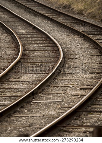 graphic rail track, National Tramway Museum,Crich,Derbyshire,UK.taken 05/04/2015