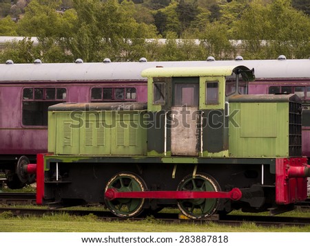 derelict old diesel locomotive,Peak Rail heritage railway,Matlock,Derbyshire,UK.taken 16/05/2015