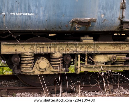 derelict old train details,Peak Rail heritage railway,Matlock,Derbyshire,UK.taken 16/05/2015