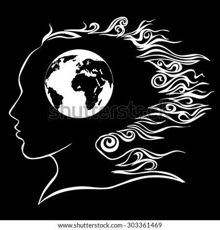 Earth - the image of a woman. / Mother Earth