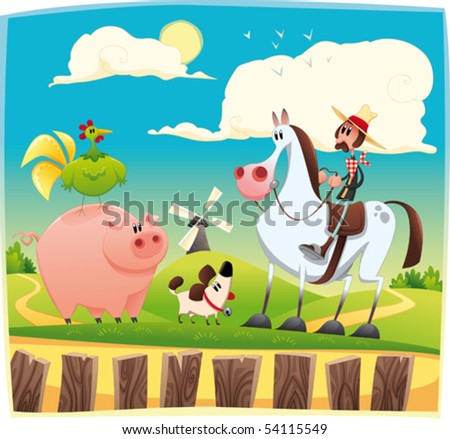 hot Cartoon farmer on garden cartoon girl farmer. stock vector : Funny cartoon girl farmer. hot Cartoon farmer on garden cartoon girl farmer. stock vector : Funny