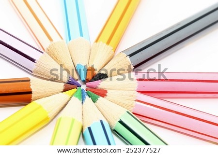color in focus at each,shapes,isolated with white background