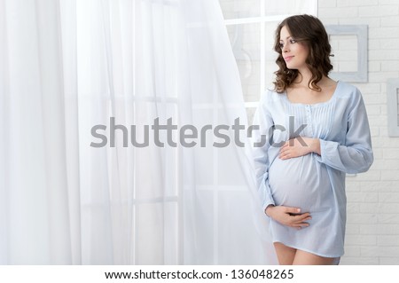 Portrait Of The Young Pregnant Woman