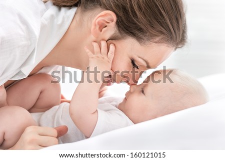 Portrait Of Happy Mother And Baby