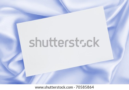 stock photo The wedding invitation on a blue background