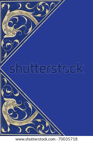 blue and gold pattern - arabian style decorative background
