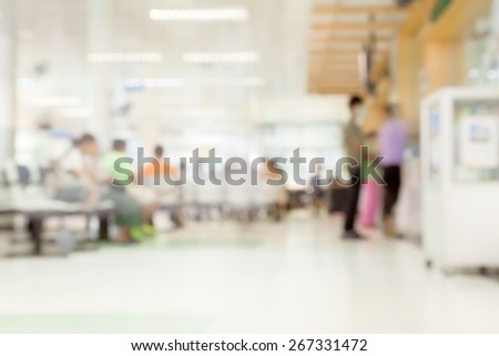Blurred background   Patient waiting for see doctor  abstract background