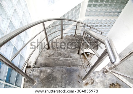 Stainless steel railings,curved staircase