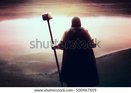 medieval Templar knight want holy grail
