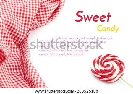 Sweet candy with sample text
