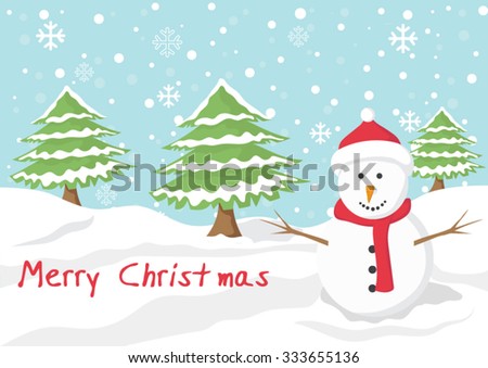 Cartoon Clip Art - Christmas Background With Merry Christmas Text 