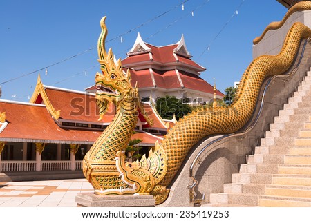 naga defender of buddha.  in Thailand you can see naga in all temple