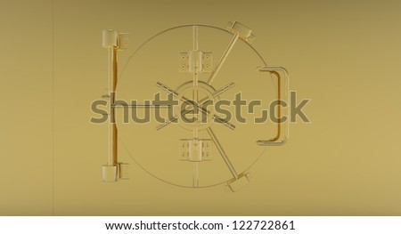 Secure Vault Locking System - gold