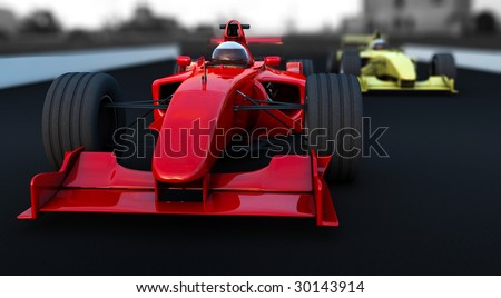 Formula 1 Sport car in action