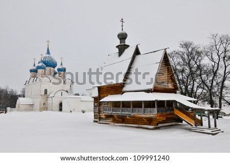 The Cathedral of the Nativity of the Theotokos in Suzdal Russia is a World Heritage Site. It is one of the eight White Monuments of Vladimir and Suzdal.