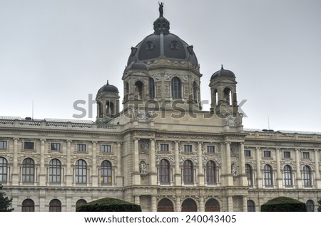 VIENNA, AUSTRIA - NOVEMBER 30, 2014: Naturhistorisches Museum (Natural History Museum) of Vienna, Austria