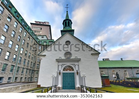 Quebec City, Canada - November 29, 2015: Monastery of the Augustines in Quebec, Canada.
