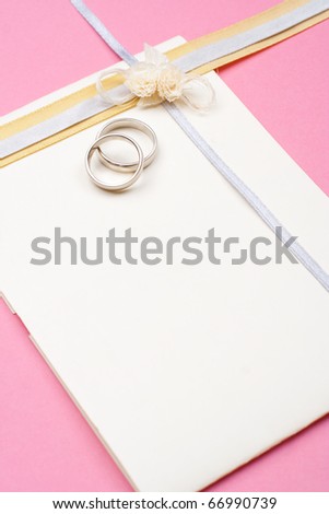 stock photo Wedding invitation background with copy space