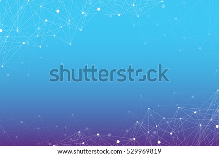 Geometric graphic background molecule and communication. Big data complex with compounds. Perspective backdrop. Minimal array Big data. Digital data visualization. Scientific illustration