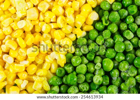 Corn and peas background