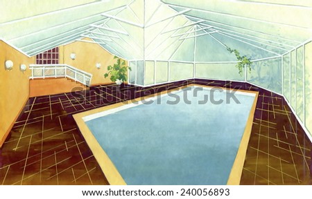 Pool. Indoor swimming pool near your own home - life is good.