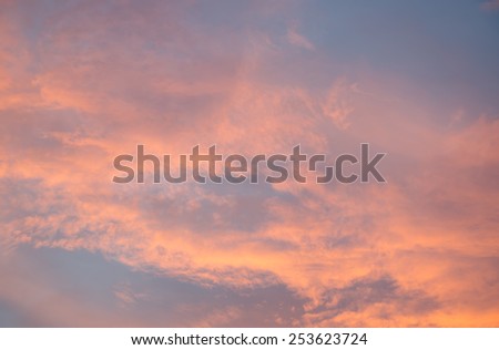 sunset blue and pink sky background