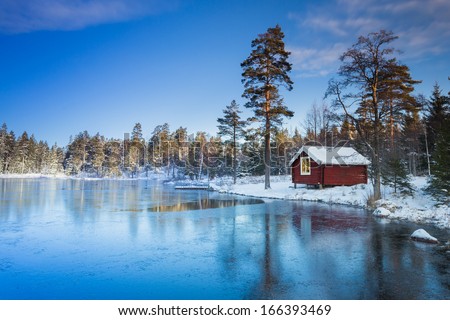 Sweden house winter