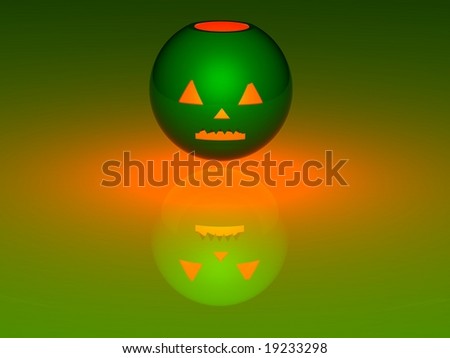 3 D the illustration with the image of a pumpkin by a holiday halloween.