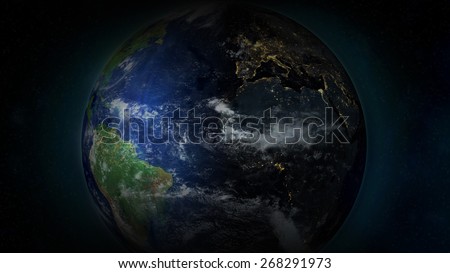 Planet Earth Closeup - Europe at night (Elements of this image provided by NASA)