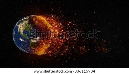 Planet Earth Apocalypse Concept. Elements of this image furnished by NASA.