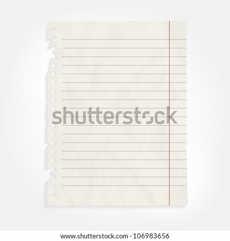 Notebook Paper Stock Image
