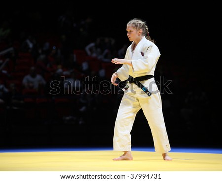 BIRMINGHAM - SEPTEMBER 19: Sophie Johnstone in the Judo world Cup on September 19, 2009 in Birmingham, England.