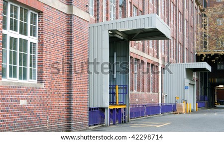 A loading bay of a factory