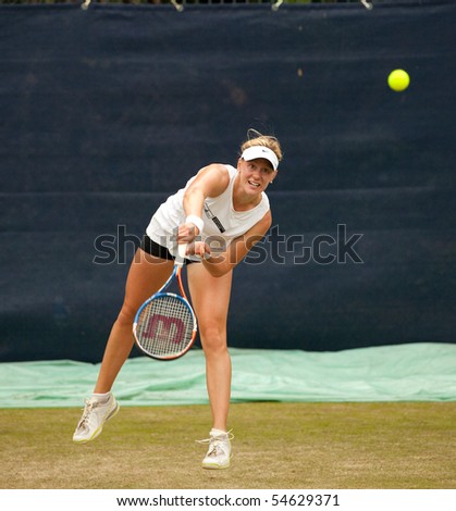 BIRMINGHAM - JUNE 6: A Riske (USA) in the Aegon Classic women\'s tennis tournament on June 6, 2010 in Edgbaston, Birmingham, England.