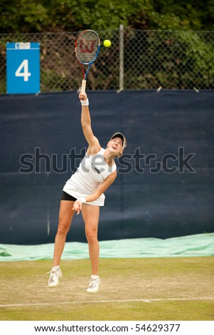BIRMINGHAM - JUNE 6: A Riske (USA) in the Aegon Classic women's tennis tournament on June 6, 2010 in Edgbaston, Birmingham, England.