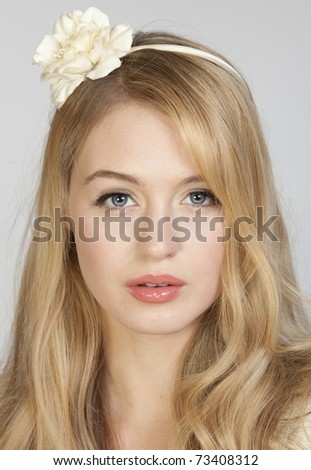 stock photo Headshot of a beautiful blonde woman