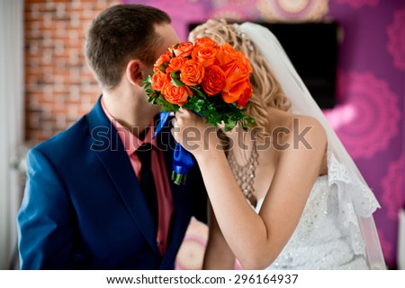 married couple and flowers