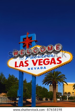 A view of the original Las Vegas Welcome sign