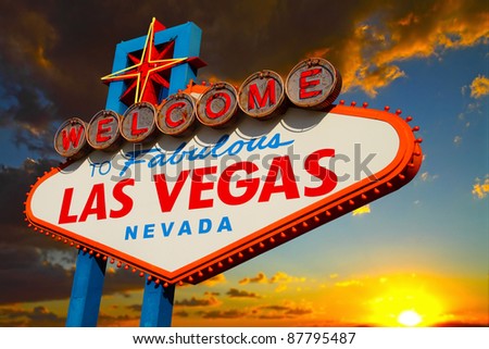 A view of the Welcome to fabulous Las Vegas sign