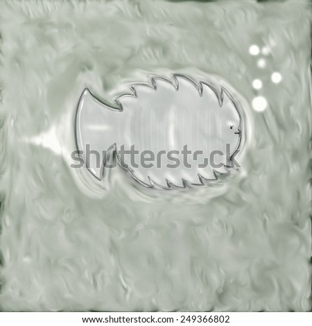 saw fish on metallic background