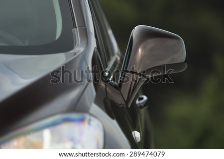 car side mirror, car exterior details