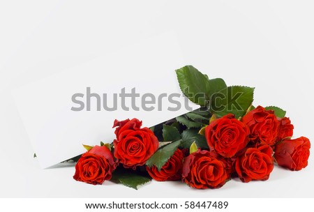 Pure cut-away lies in bouquet of red colours on white background