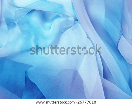 silk tender background / blue fabric