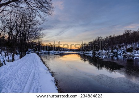 C&O Canal winter sunset
