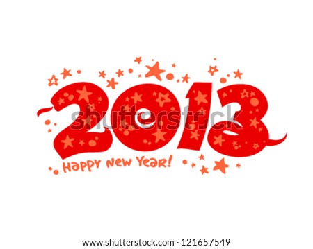 2013 year design template with snake 2013 year design template with snake