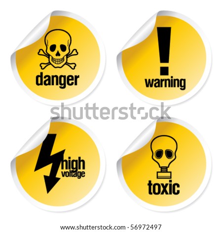stock vector Toxic vector stickers set