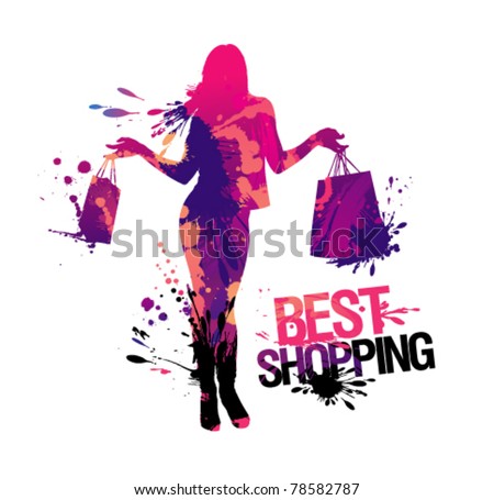 Shopping Woman Vector