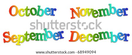 Calendar Months Stock Photo 68949094 : Shutterstock